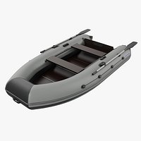 Gray Inflatable Boat