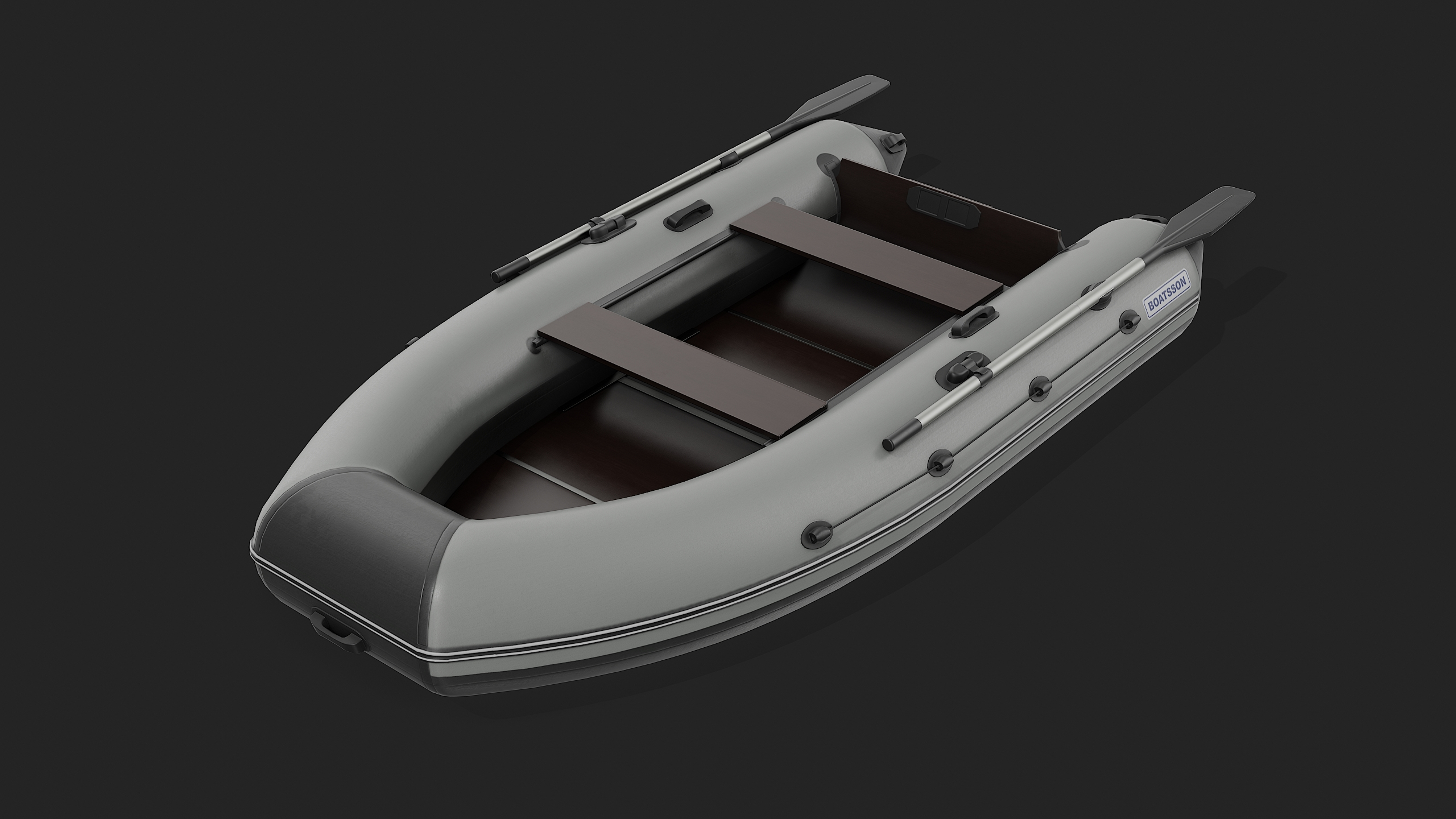 3D model Gray Inflatable Boat - TurboSquid 2118935