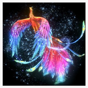 3D phoenix Undead bird phoenix model