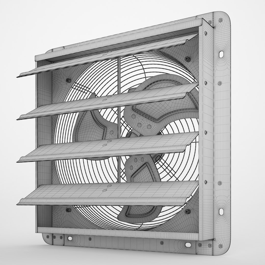 Shutter Exhaust Fan 02 Model - TurboSquid 2407633