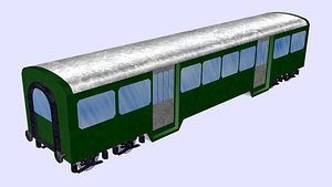 swiss rail passenger wagon 3D model
