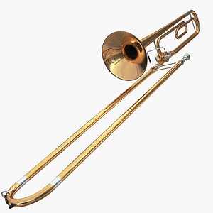 trombone music instrument 3D model