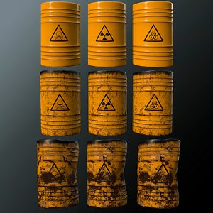 pbr barrel toxic 3D model