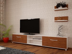 3D model closet tv stand pillow furniture
