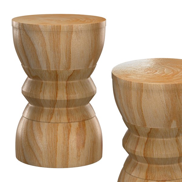 JAVA TEAK DRUM SIDE TABLE 3D 모델 - TurboSquid 2056847