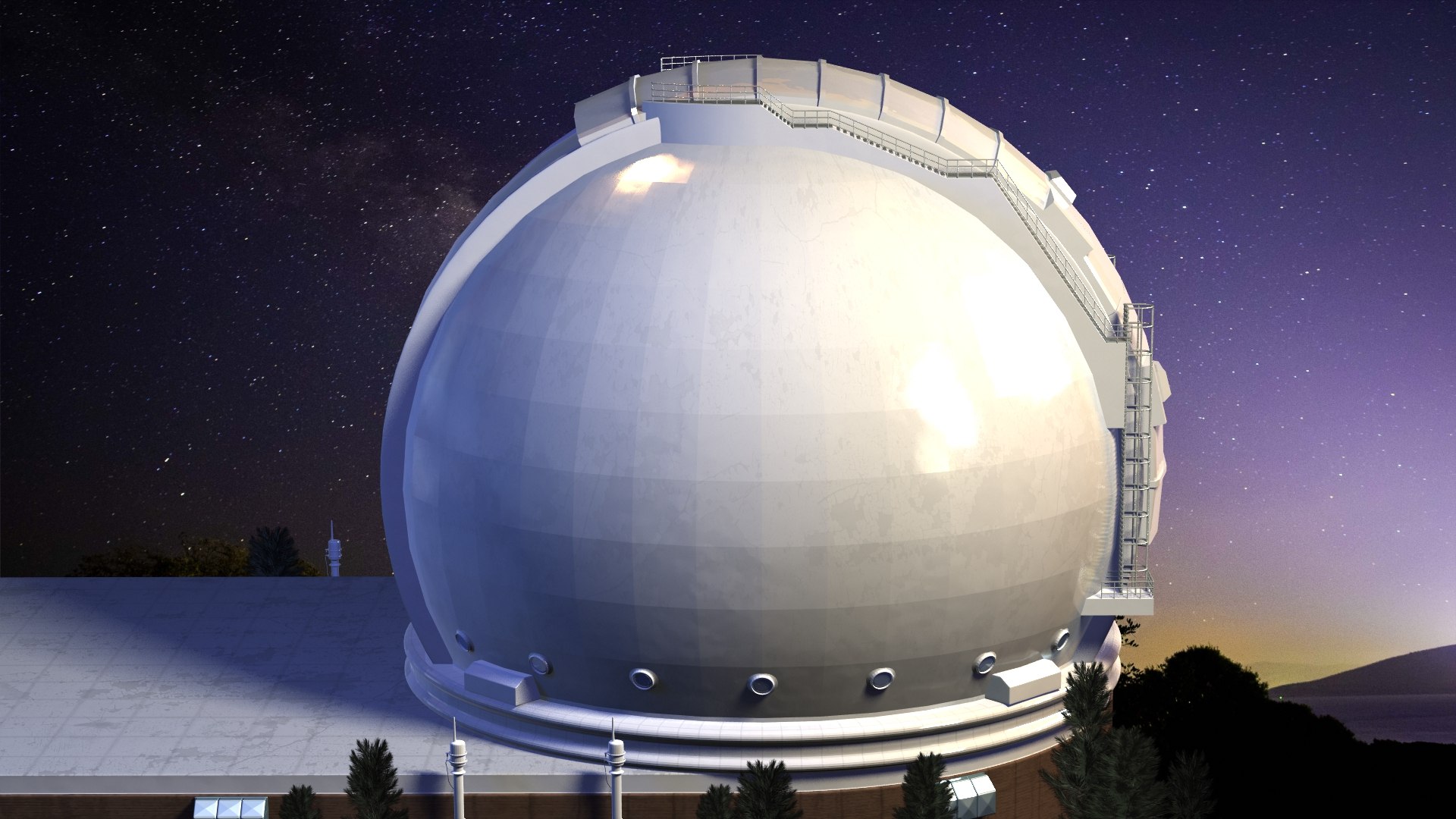 Keck Telescope 3D Model TurboSquid 1946134