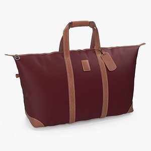 3D Fashion Man Travel Bag Dark Red model
