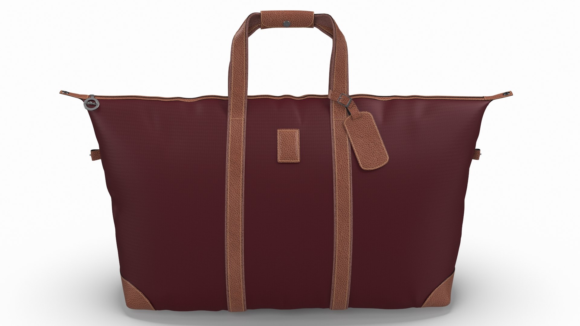 Fashion Man Travel Bag Dark Red 3D model preview
