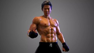Male Asian BOX - MMA Fighter 3D model