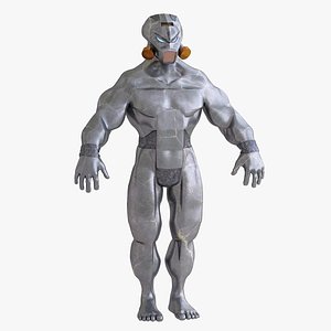 3D cyborg character