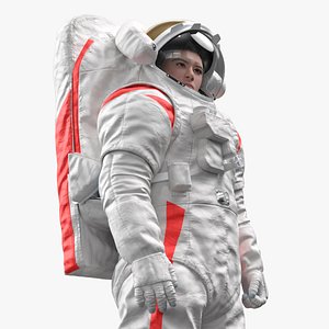 3D Spacesuit for China Moon Mission Fur Rigged
