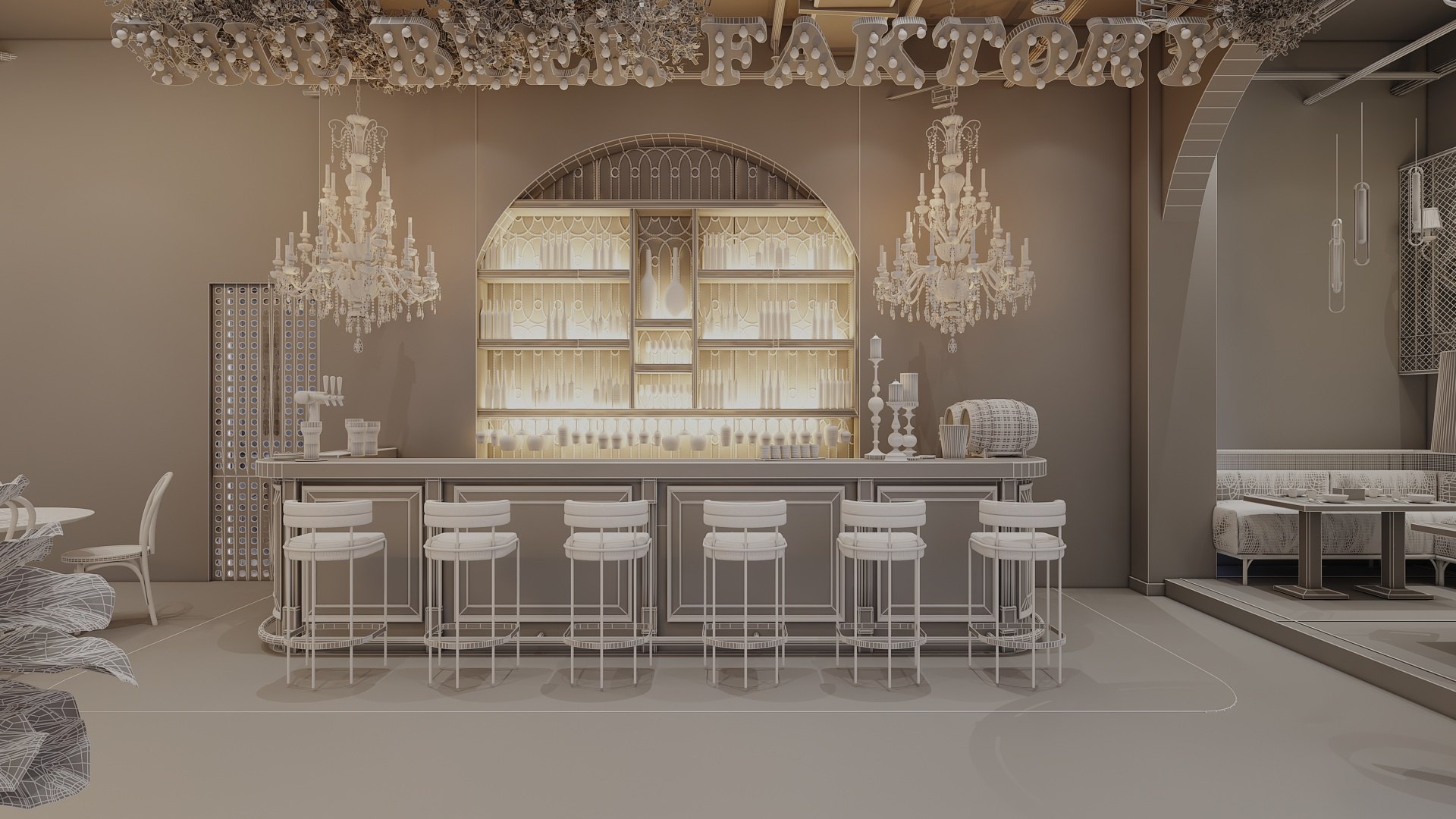 Restaurant and Bar model - TurboSquid 2163794