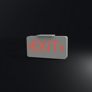 Exit sign Board 3D model