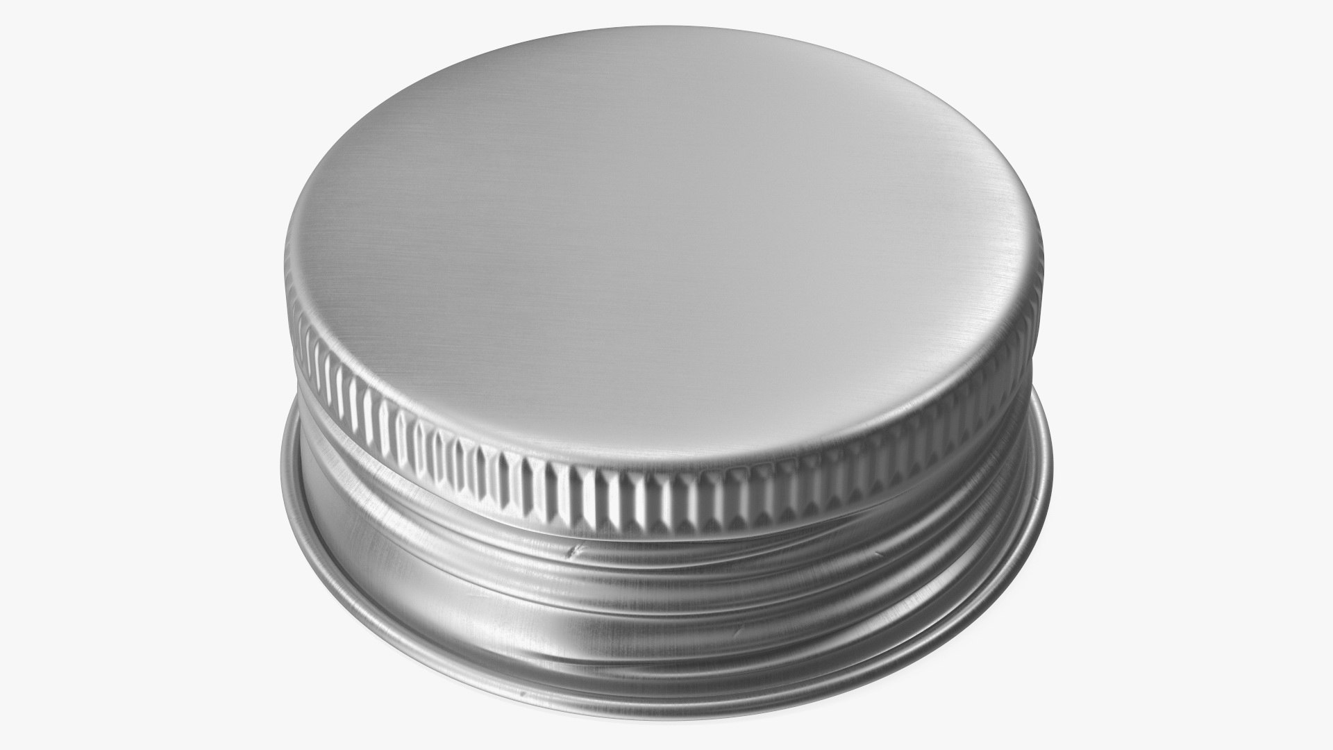 Round Aluminum Screw Cap 28mm 3D model preview