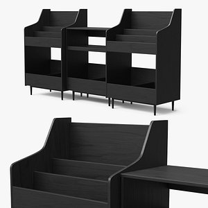 3D Modular Vinyl Record Display Cabinet Black model