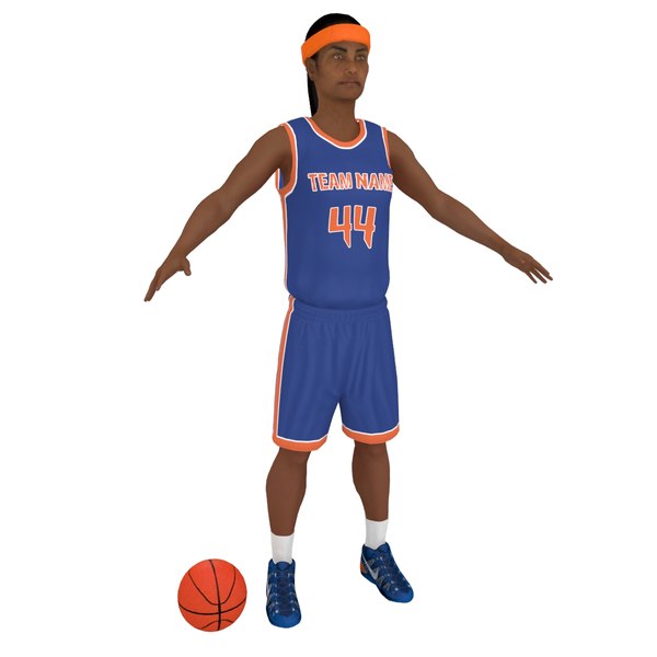 3D model female basketball player ball