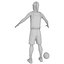 3D model female basketball player ball