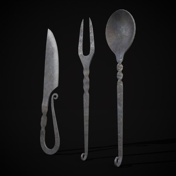 Iron Utensils Set 3D model