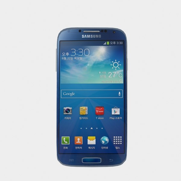 Samsung I9506 Galaxy S4 Arktisblau 3D Modell TurboSquid 777509