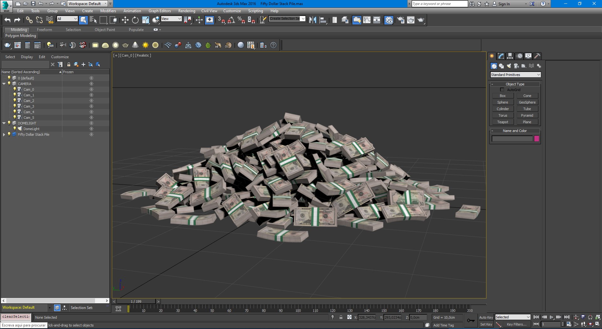 3D 50 Dollar Bill Stack Model - TurboSquid 1646320