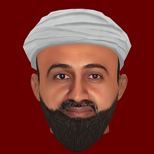 Low Poly Head of Osama bin Laden
