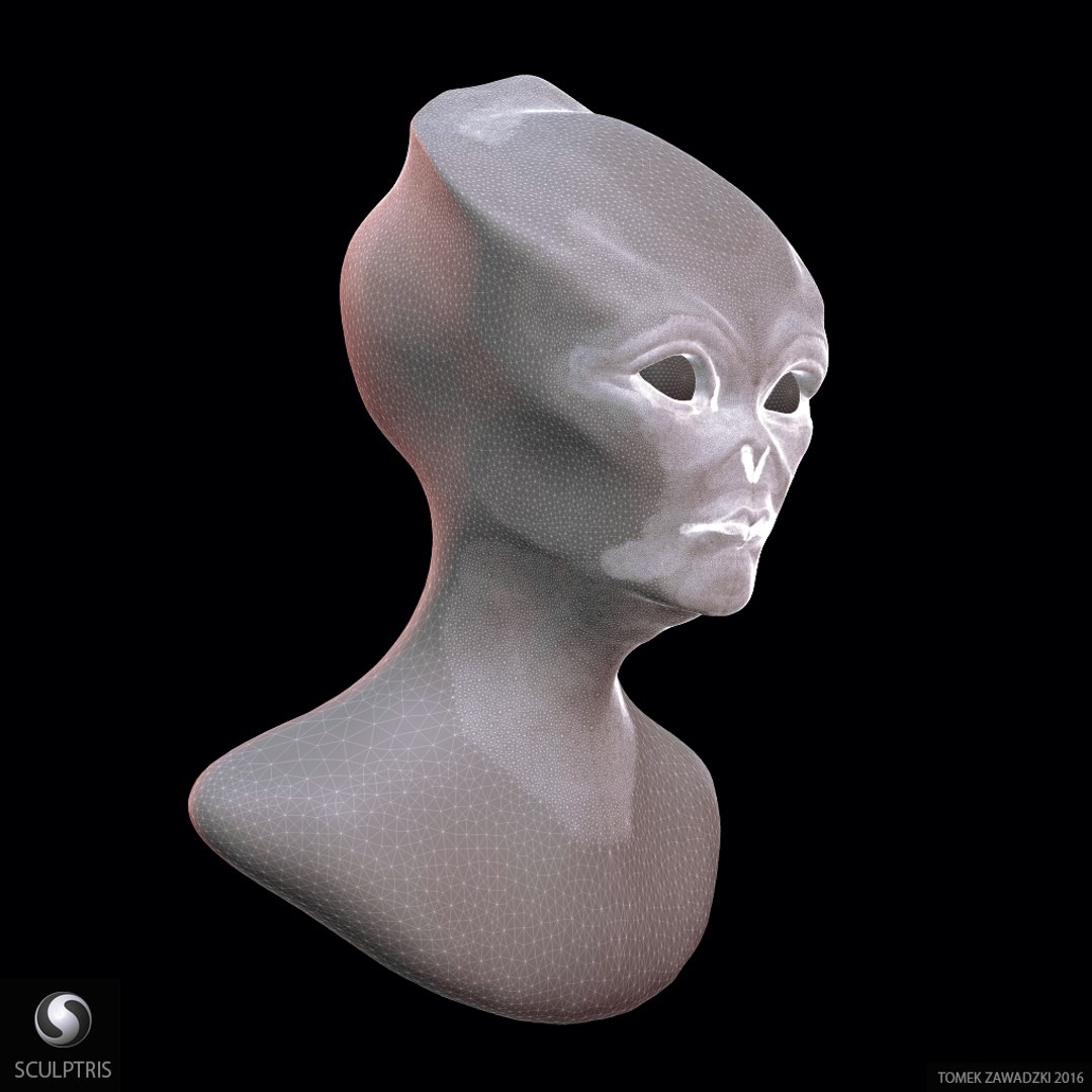 Obj Sculpt Alien Head