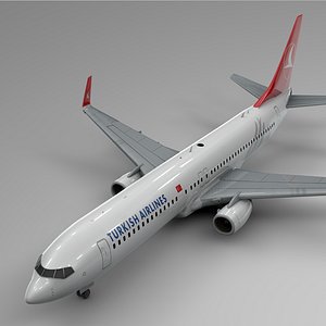 3D turkish airlines boeing 737-800