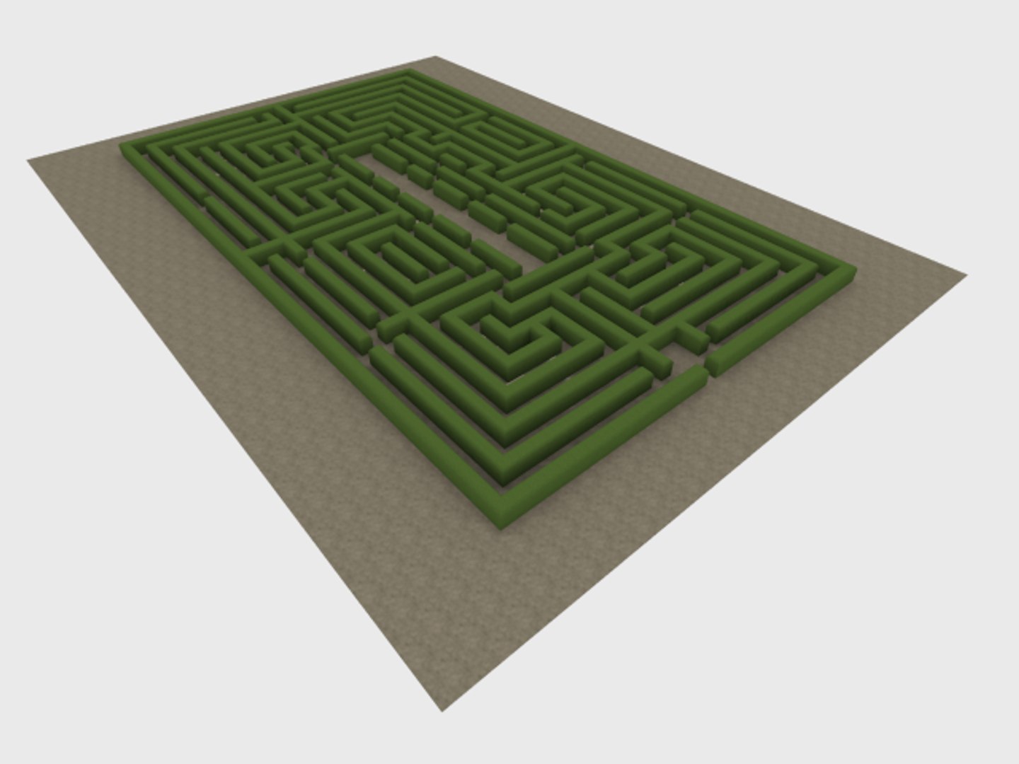 hedge maze shining low-poly 3ds