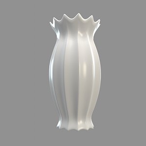 Vase porcelain white 3 3D model