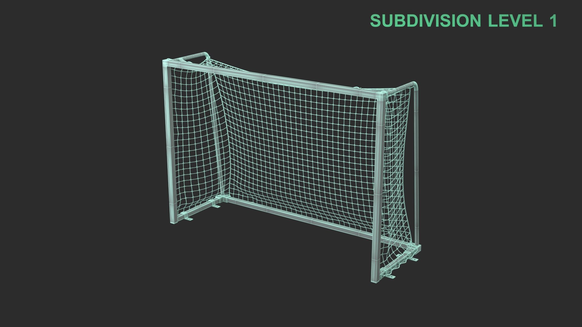 Mini Soccer Goal 3D model https://p.turbosquid.com/ts-thumb/5H/B4GyN9/yM/wireframe_0004/jpg/1758084565/1920x1080/fit_q87/6686b4a6bbb5b4e20e58ee8bc1095114c539603f/wireframe_0004.jpg