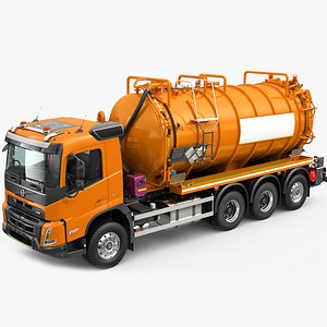 3D VOLVO FMX 8X4 Vacuum Truck