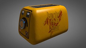 toaster toast vintage 3D