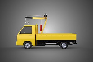 TRUCK PICKUP REMOTE ELECTRIC WINCH HOIST SWIVEL CRANE HOOK JIB 3D