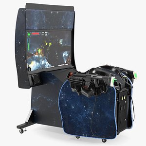 Black Arcade Game Machine On State