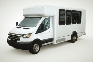 generic shuttle bus van 3D model