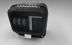 High-Quality Electric Meter 3D Model with SBSAR files