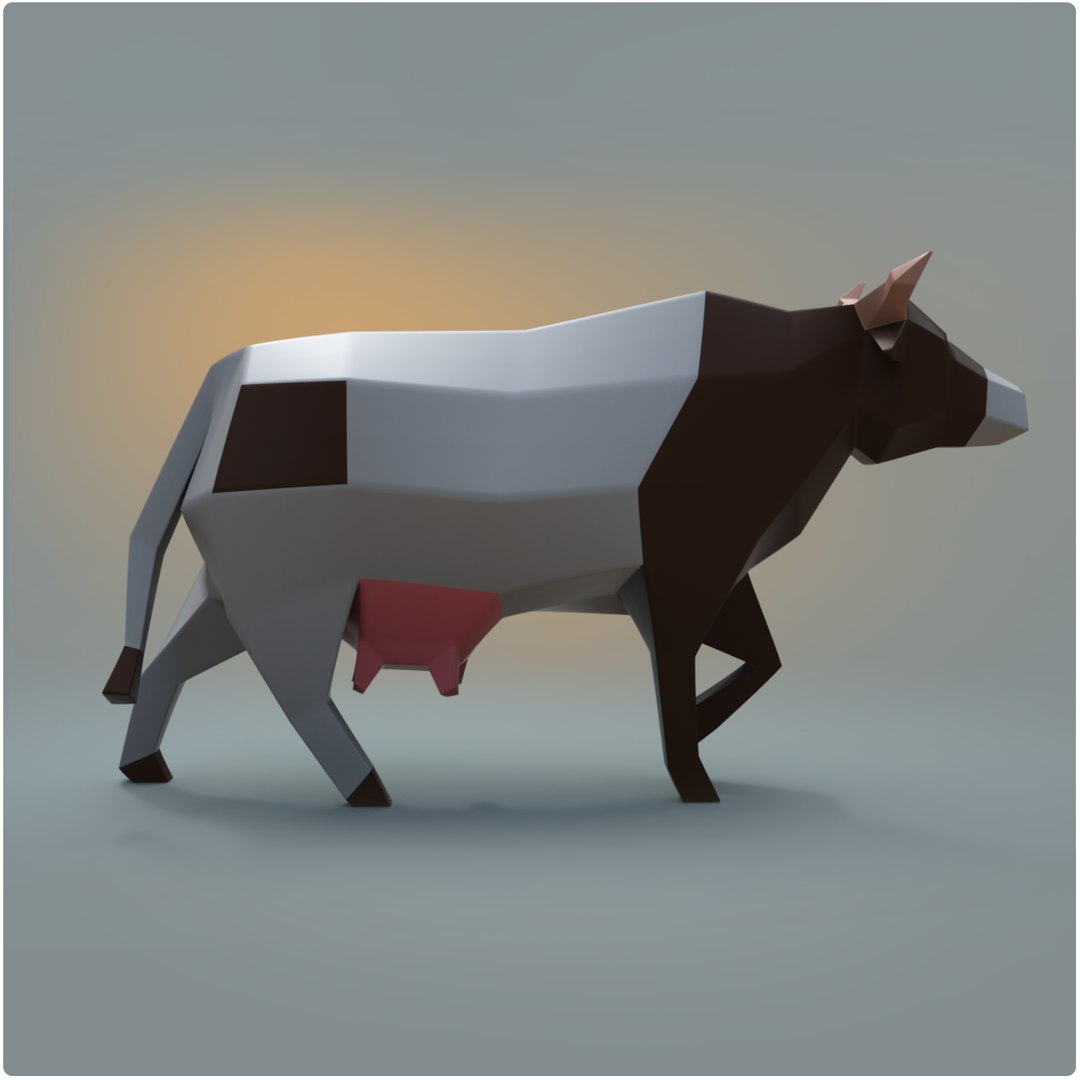 Cow Rigged Animation 3D Model - TurboSquid 1561212