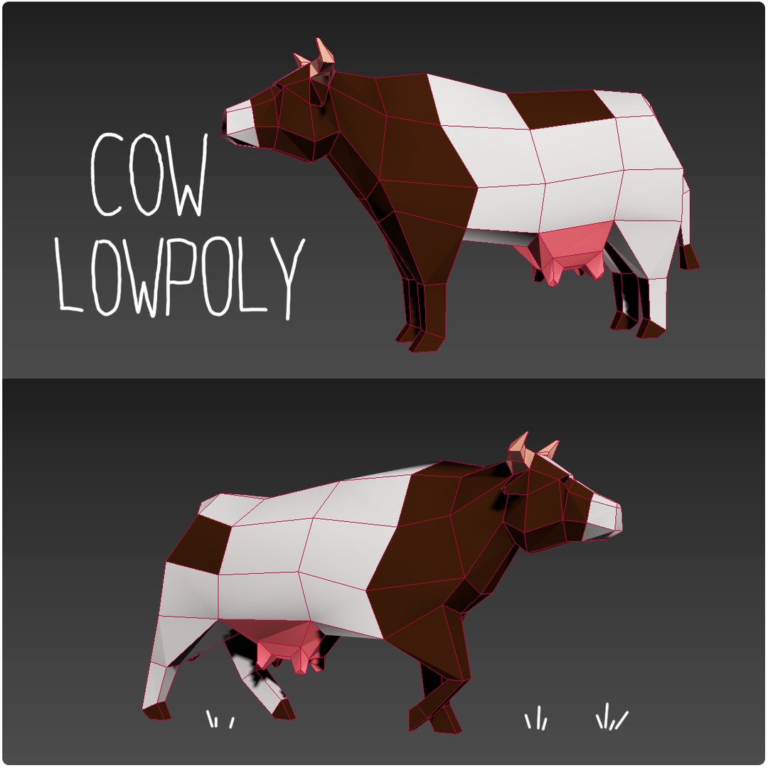 Cow Rigged Animation 3D Model - TurboSquid 1561212