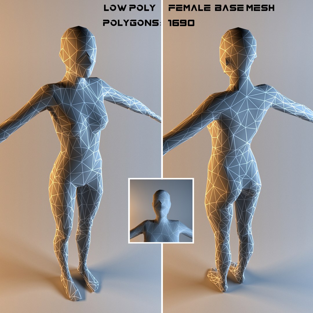 3D Base Mesh Female Characters Model - TurboSquid 1710962