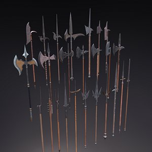 Halberds and spears