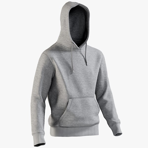 realistic men s hoody 3D model