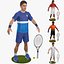 3D Tennis Players model