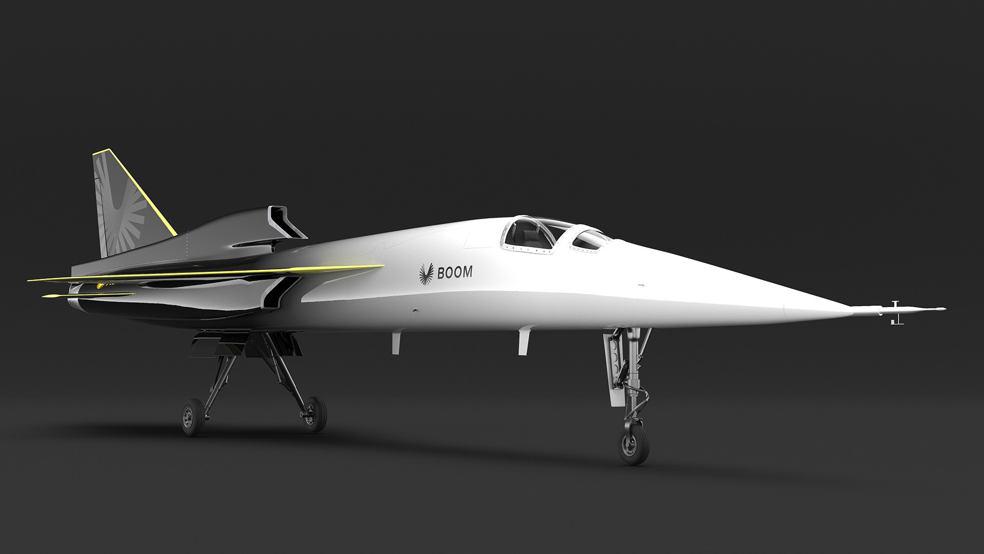 3D Model Experimental Supersonic Aircraft Boom XB-1 Rigged For Maya ...