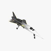 Experimental Supersonic Aircraft Boom XB-1 Rigged for Maya