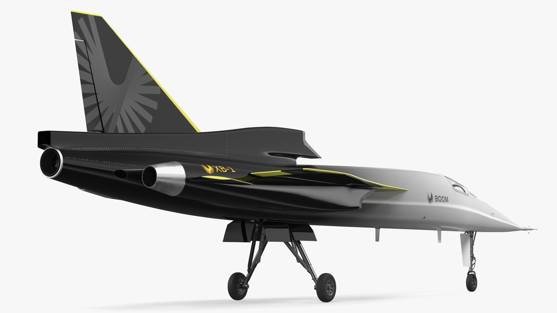 3D Model Experimental Supersonic Aircraft Boom XB-1 Rigged For Maya ...