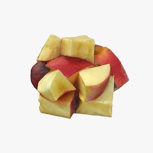 3D Apple Slices Pile - Photo Scan model