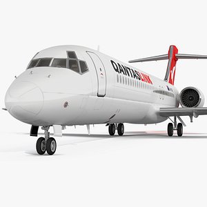 QantasLink Boeing 717 Commercial Jet Rigged 3D