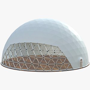 30 M Geodesic Dome V8 3D model