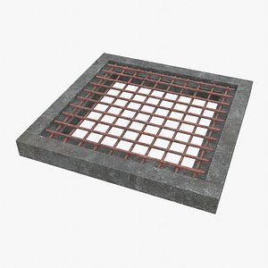 Concrete Floor Grate Rusty