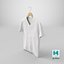 T Shirt Hanging Male V Neck White Blank and Banded Heather
